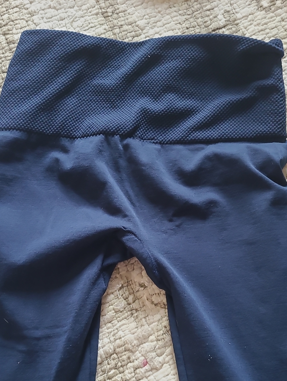 Yelete Navy Blue High-Rise Kids Leggings